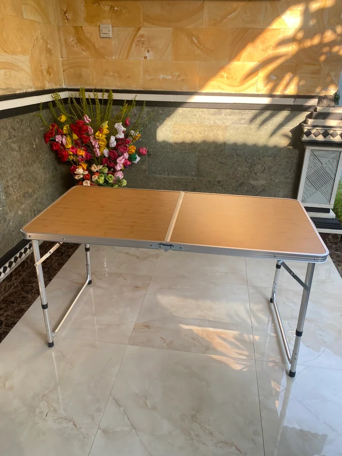 Meja Lipat Koper Kaki Bulat - meja-lipat - Foto 2 - Rental Piknik Denpasar Bali